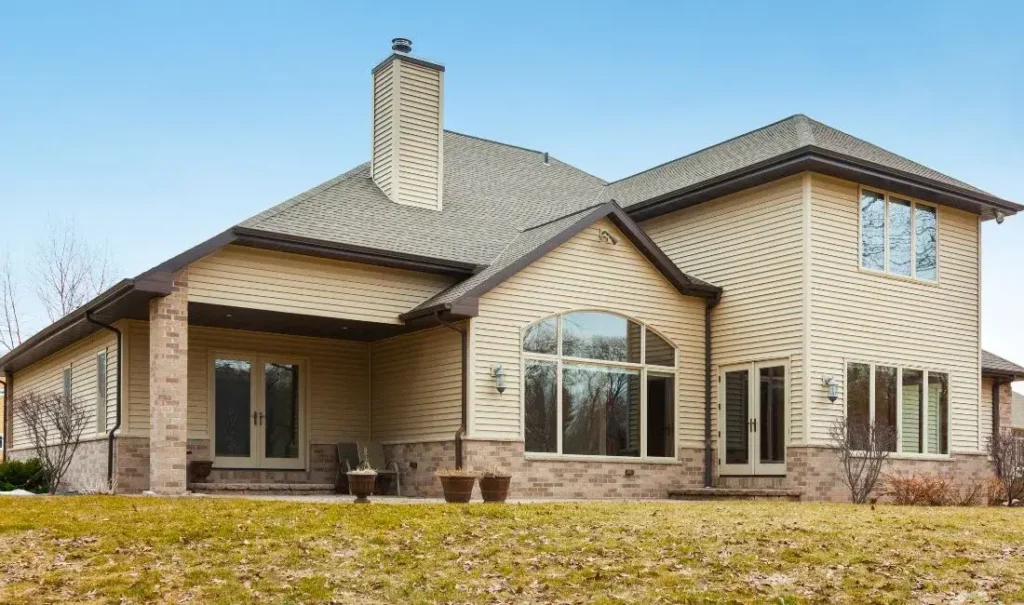 Beige and Tan Vinyl Siding